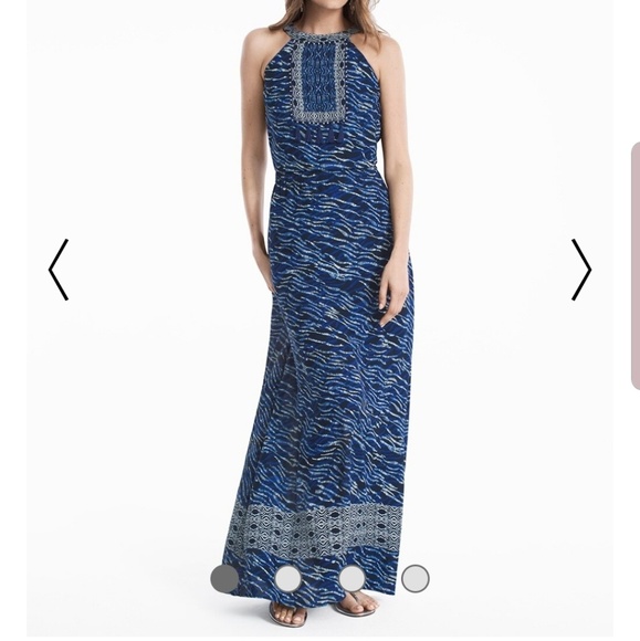 White House Black Market Dresses & Skirts - Like new WHBM EMBELLISHED PRINTED MAXI DRESS